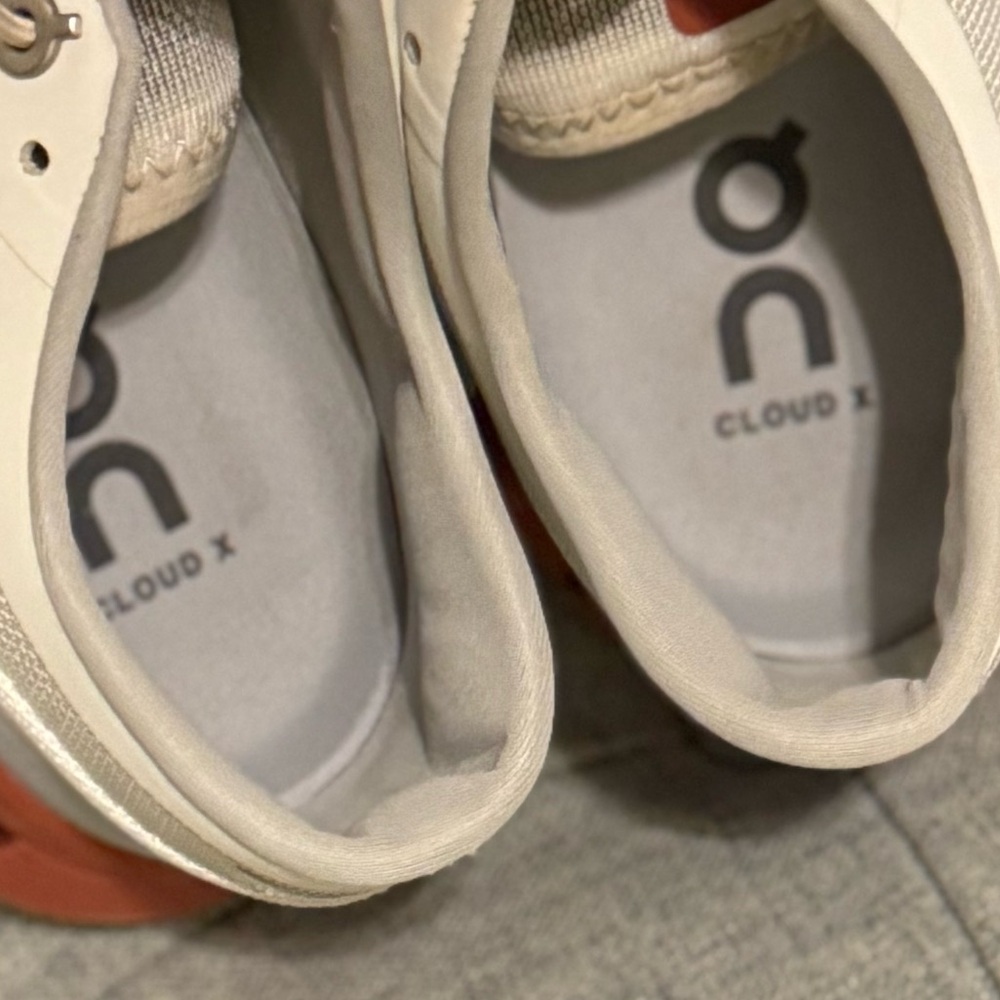 On Cloud X 3 Running Shoe Auburn/Ice Mesh White Women9.5 Men 8 ✨EUC! Trending - Picture 11 of 12